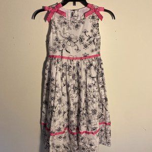 GIRLS black and white bow dress